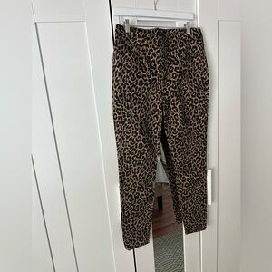 J. Crew Leopard Jeans High-Rise Skinny Pants with Button Fly Women’s Size 30